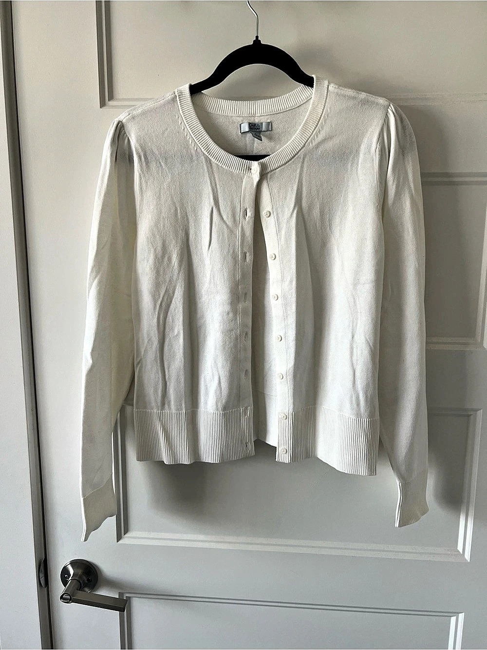 Croft and Barrow Women's Cardigan in White Size Medium Like New
